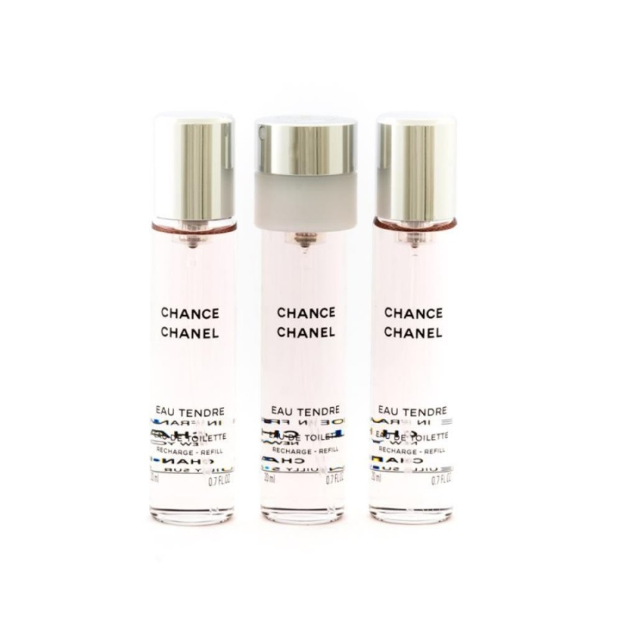 Dufte Chanel Eau De Toilette | Chance Eau Tendre 3 Refills Twist & Spray,3X20Ml