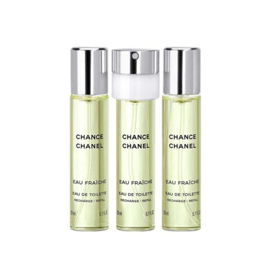 Dufte Chanel Eau De Toilette | Chance Eau Fraiche,Nachfullung Taschenspray (3 X 20 Ml)