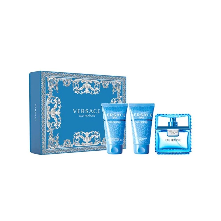 Geschenksets Versace Fur Ihn | Man Eau Fraiche Set, Edt 50Ml + Sg 50Ml + As 50Ml