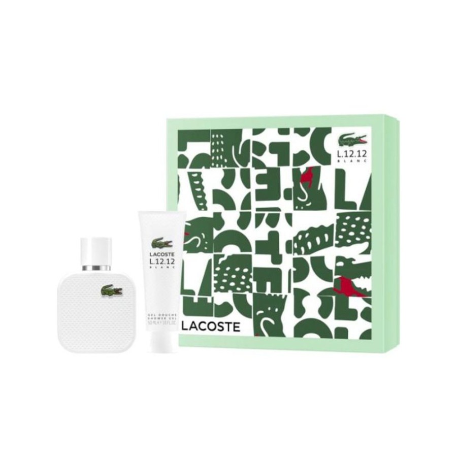 Geschenksets Lacoste Fur Ihn | Eau De Lacoste L.12.12 Blanc Set, 50Ml + Sg 50Ml